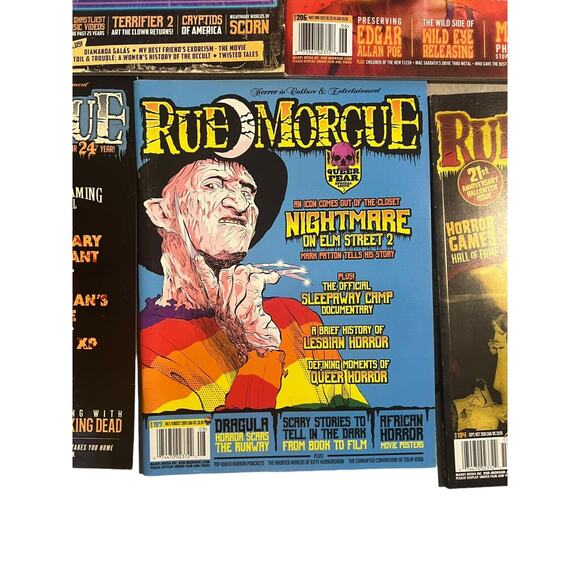 Lot of 5 Rue Morgue Horror Magazine 184, 189, 206-208 Nightmare On Elm Street - Picture 3 of 6
